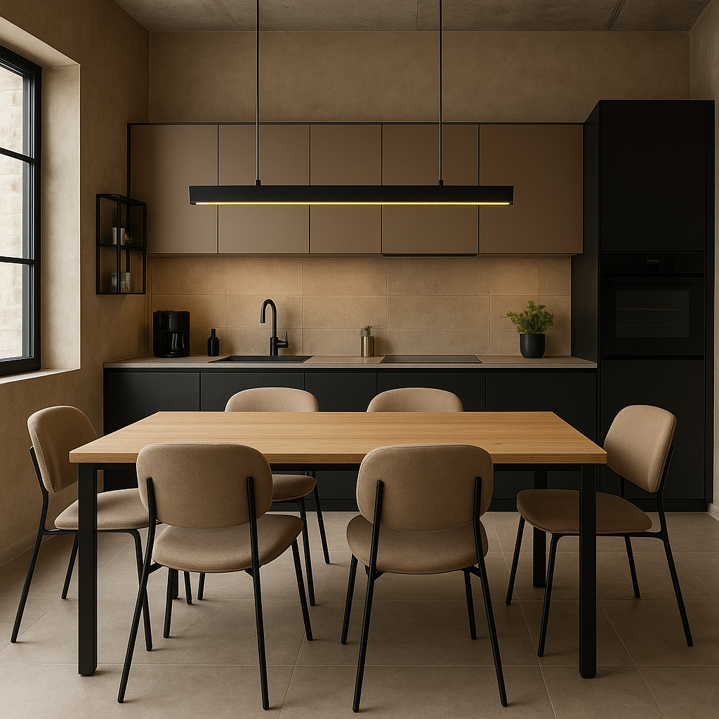 Déco industrielle 2026 : ce qui change vraiment cette année ! 2 Cuisine et salle à manger en déco industrielle tendance 2026