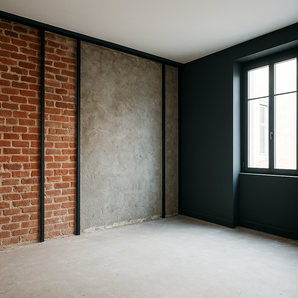 rénover un mur en style industriel